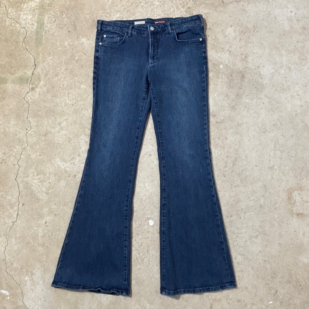 Anthropologie Pilcro Jeans Women’s Size 32 Tall Blue Wide Flare Leg Bell Bottom